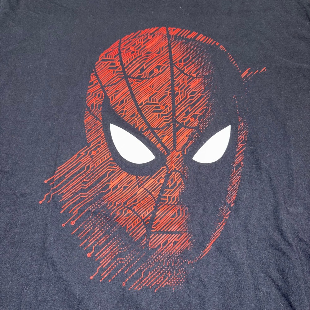 Graphic Circuit Mask T-Shirt Marvel Movie Mens 2XL Black Spider-Man